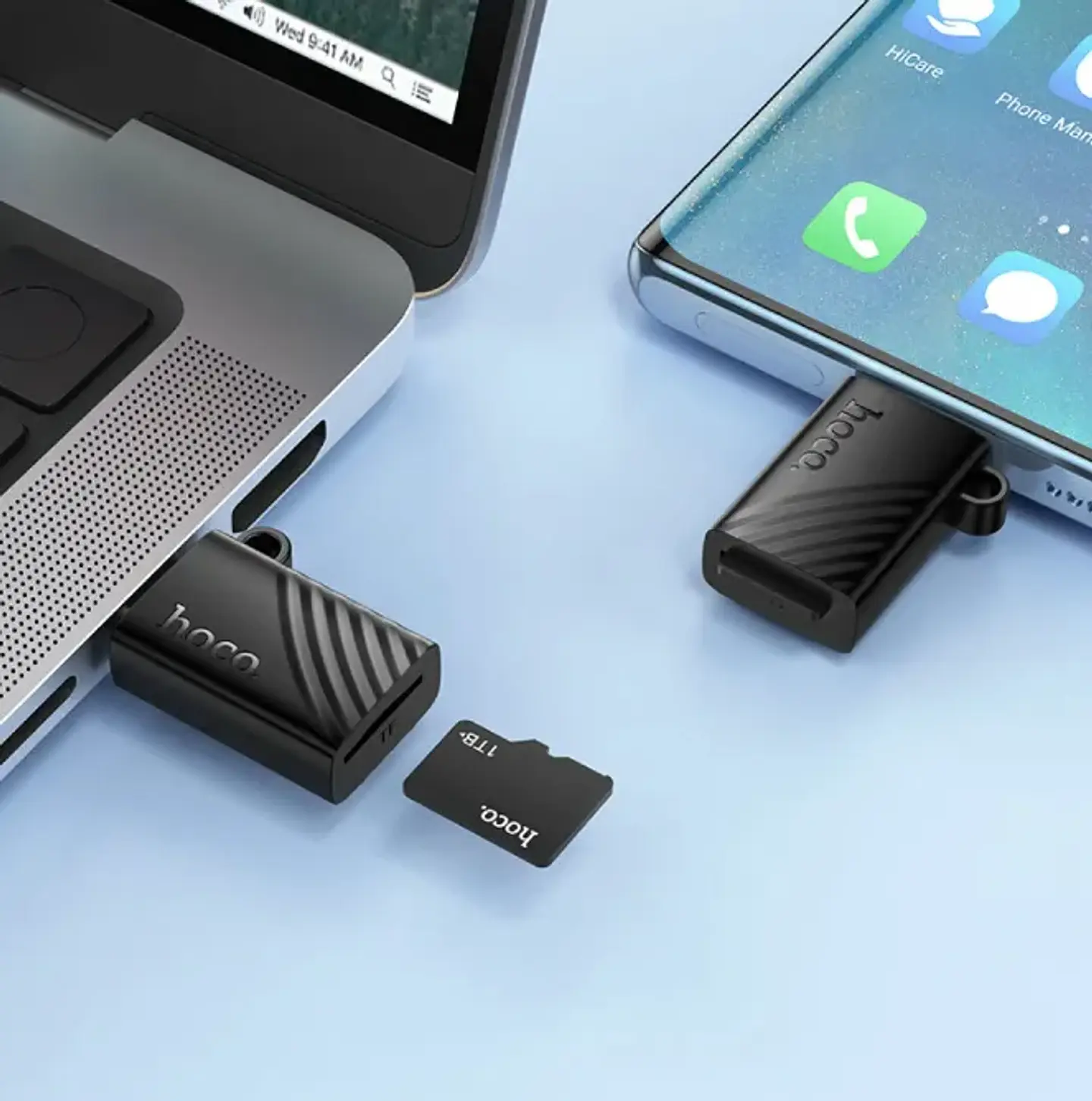 Lector de Tarjetas HOCO HB53 Mini USB-C para Tarjetas TF MicroSD 2