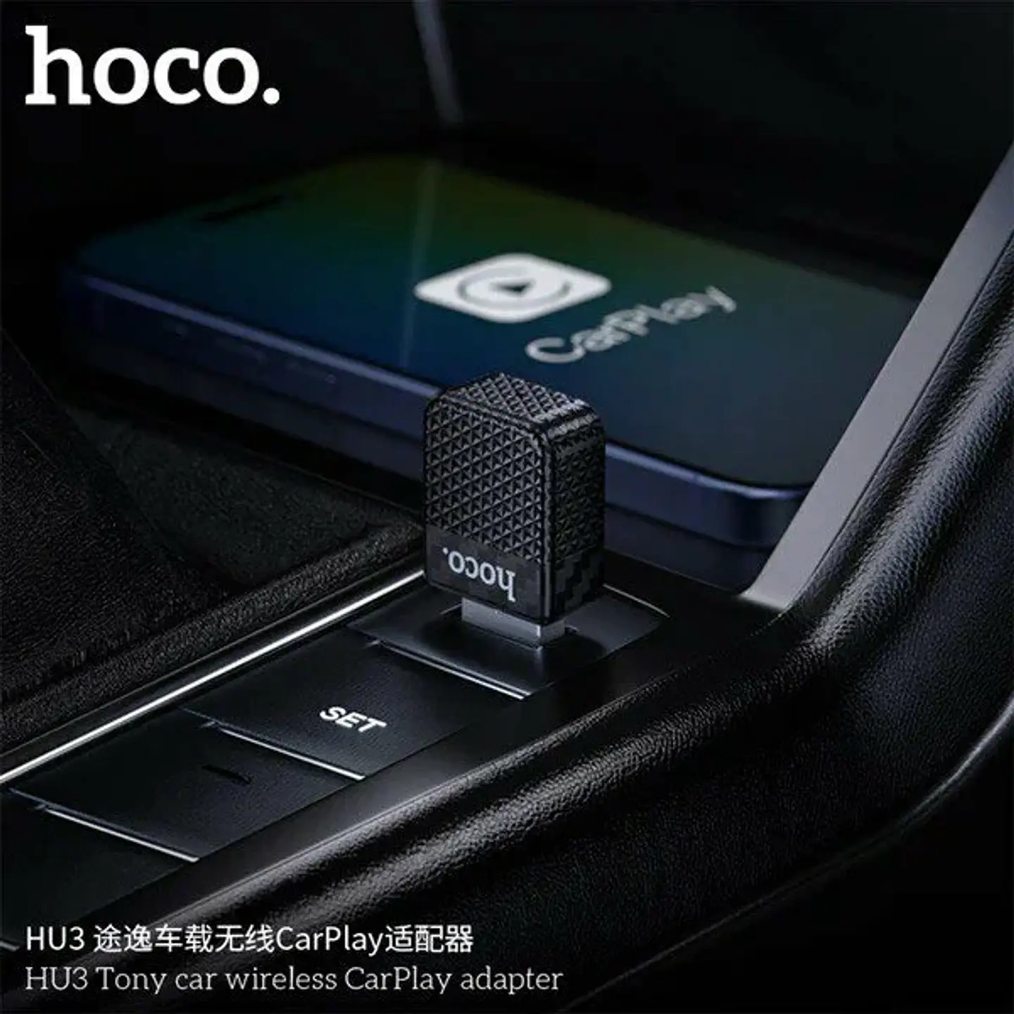 Adaptador Inalámbrico HOCO HU3 para Apple CarPlay y Android Auto 4