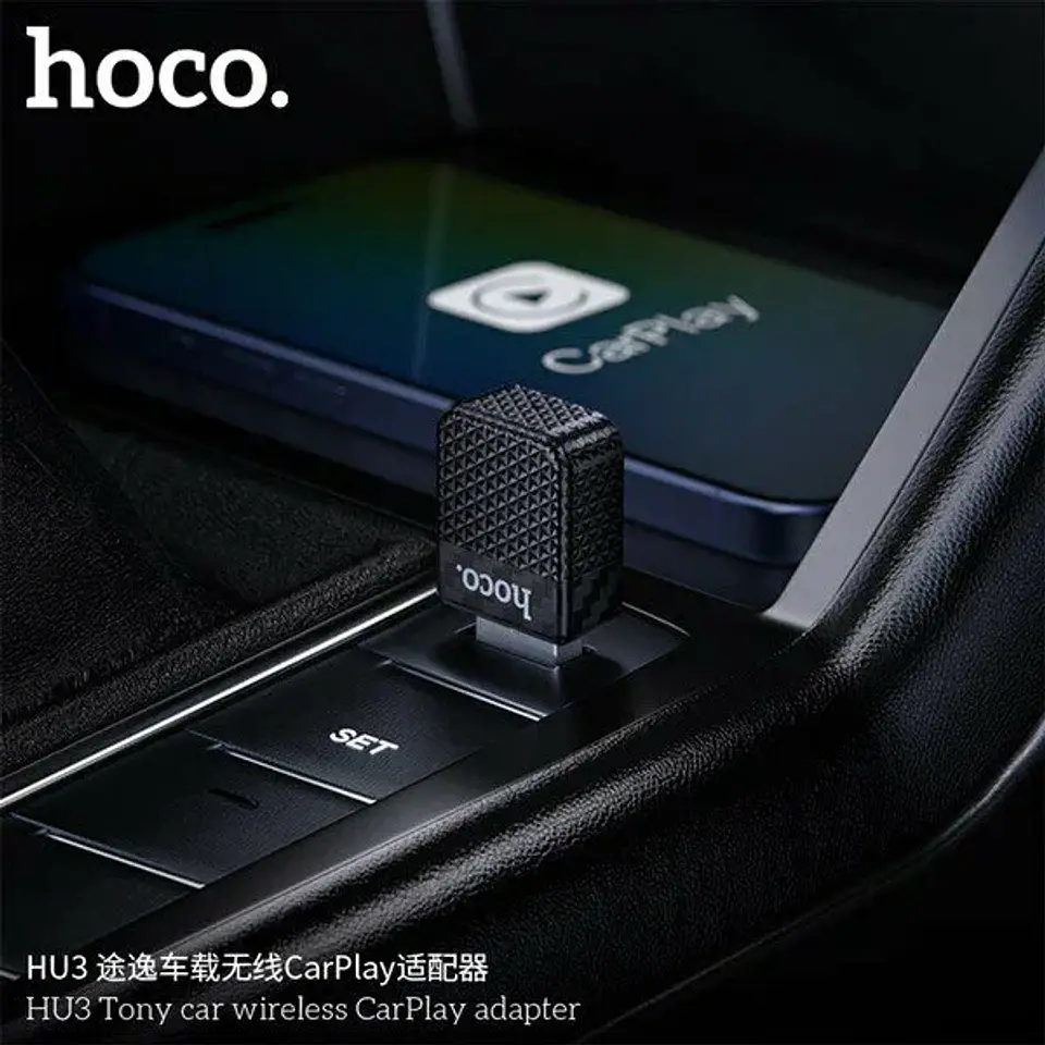 Adaptador Inalámbrico HOCO HU3 para Apple CarPlay y Android Auto 4