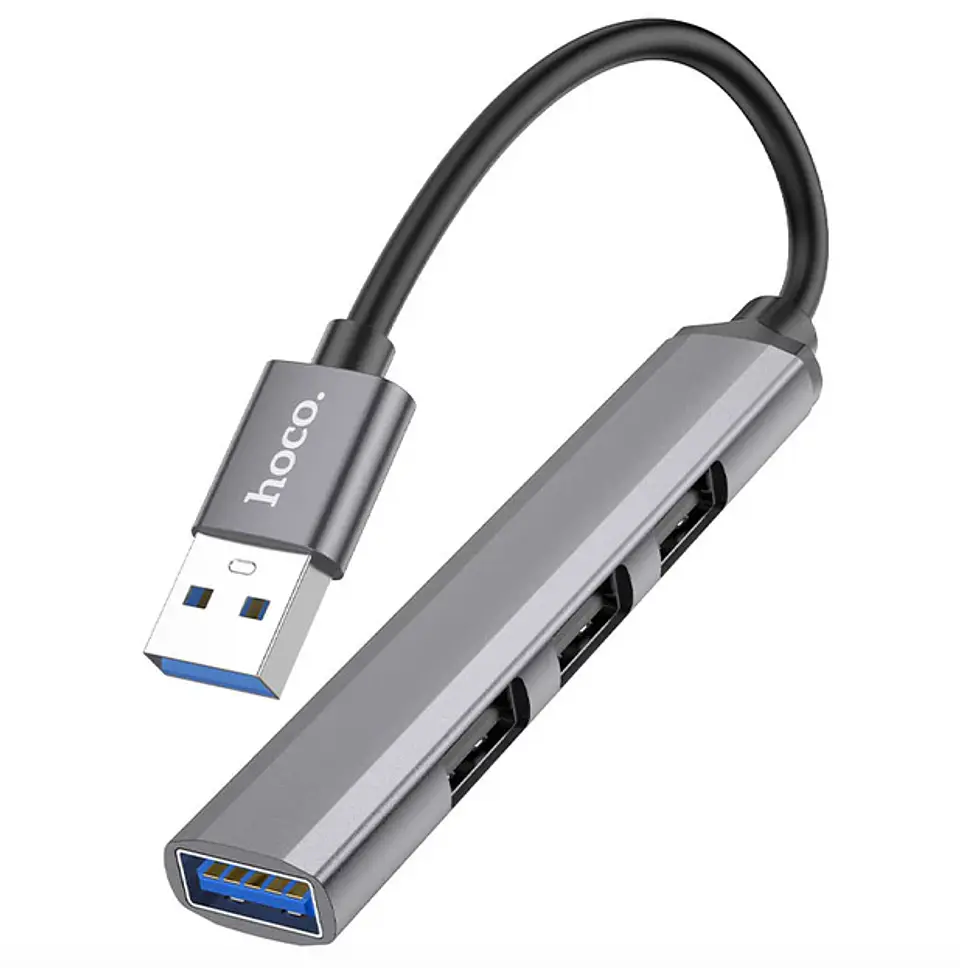 Hub USB 4 en 1 HOCO HB26 USB 3.0 de Alta Velocidad para Notebook y PC 3