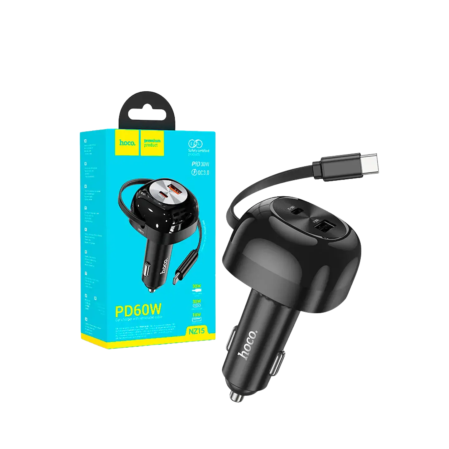 Cargador de Auto Hoco NZ15 USB Carga Rápida 1