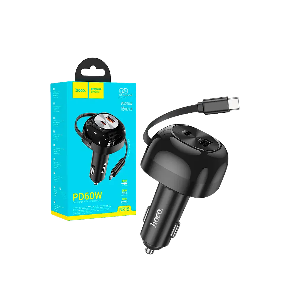Cargador de Auto Hoco NZ15 USB Carga Rápida 1