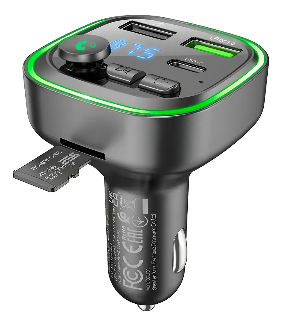 Cargador de Automóvil Borofone BC48 Carga Rápida USB 1