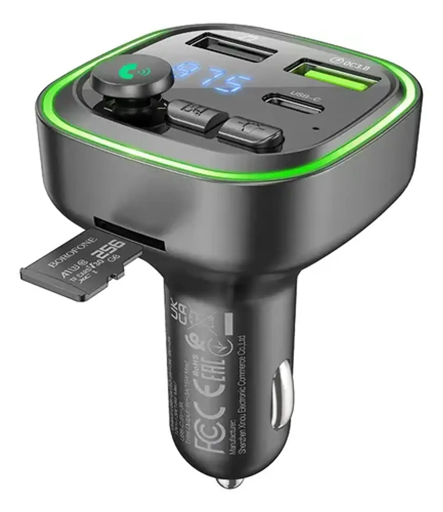 Cargador de Automóvil Borofone BC48 Carga Rápida USB 4