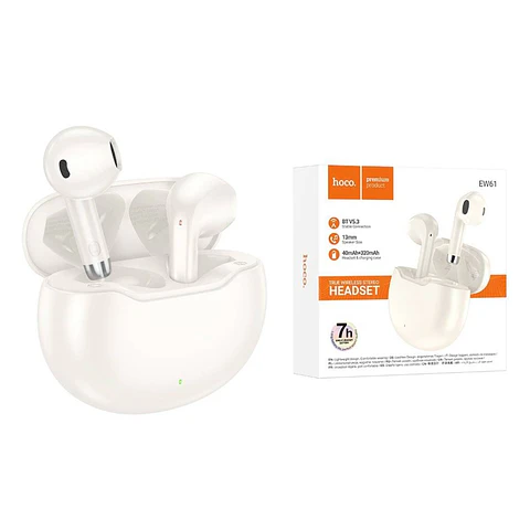 Audífonos Inalámbricos Bluetooth HOCO EW61 Beige