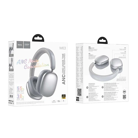 Audífonos Bluetooth HOCO W63 Inalámbricos Diadema Plateado