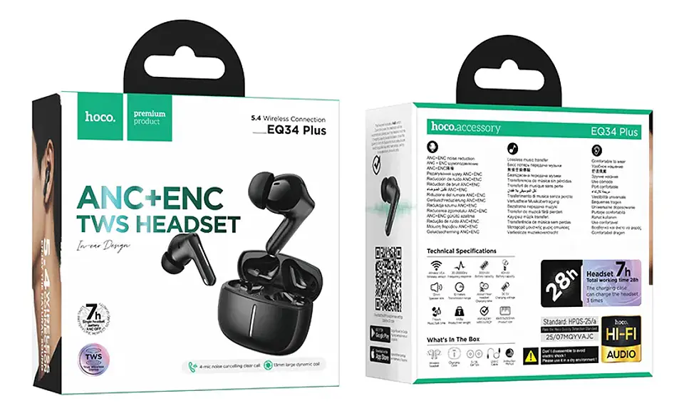 Audífonos Inalámbricos Bluetooth HOCO EQ34 Plus TWS 5