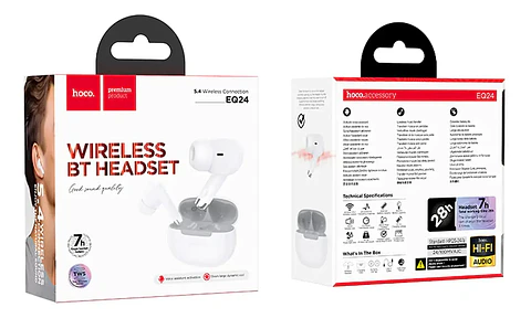 Audífonos Inalámbricos Bluetooth HOCO EQ24 TWS Blancos