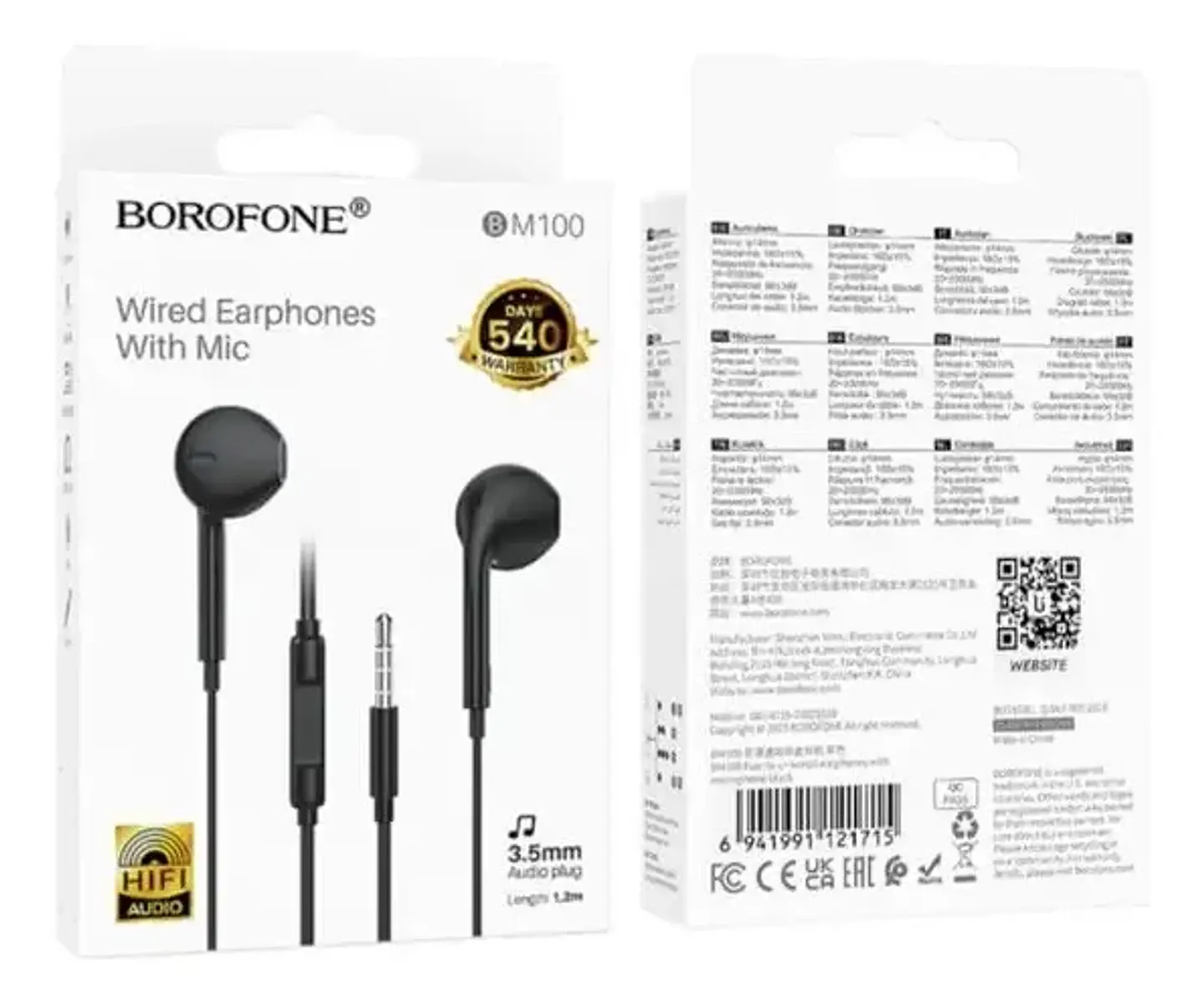 Audífonos con Micrófono Borofone BM100 Jack 3.5 mm 4