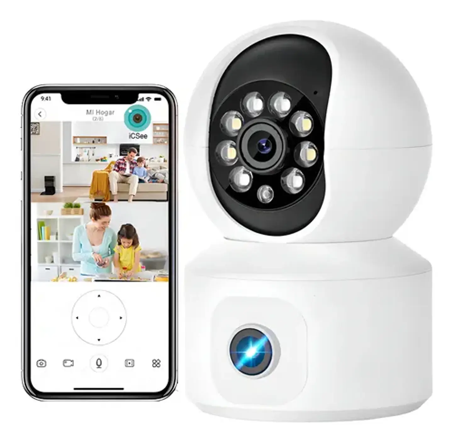 Cámara de Seguridad Wi-Fi Doble Z33 Exterior 360° Full HD 3