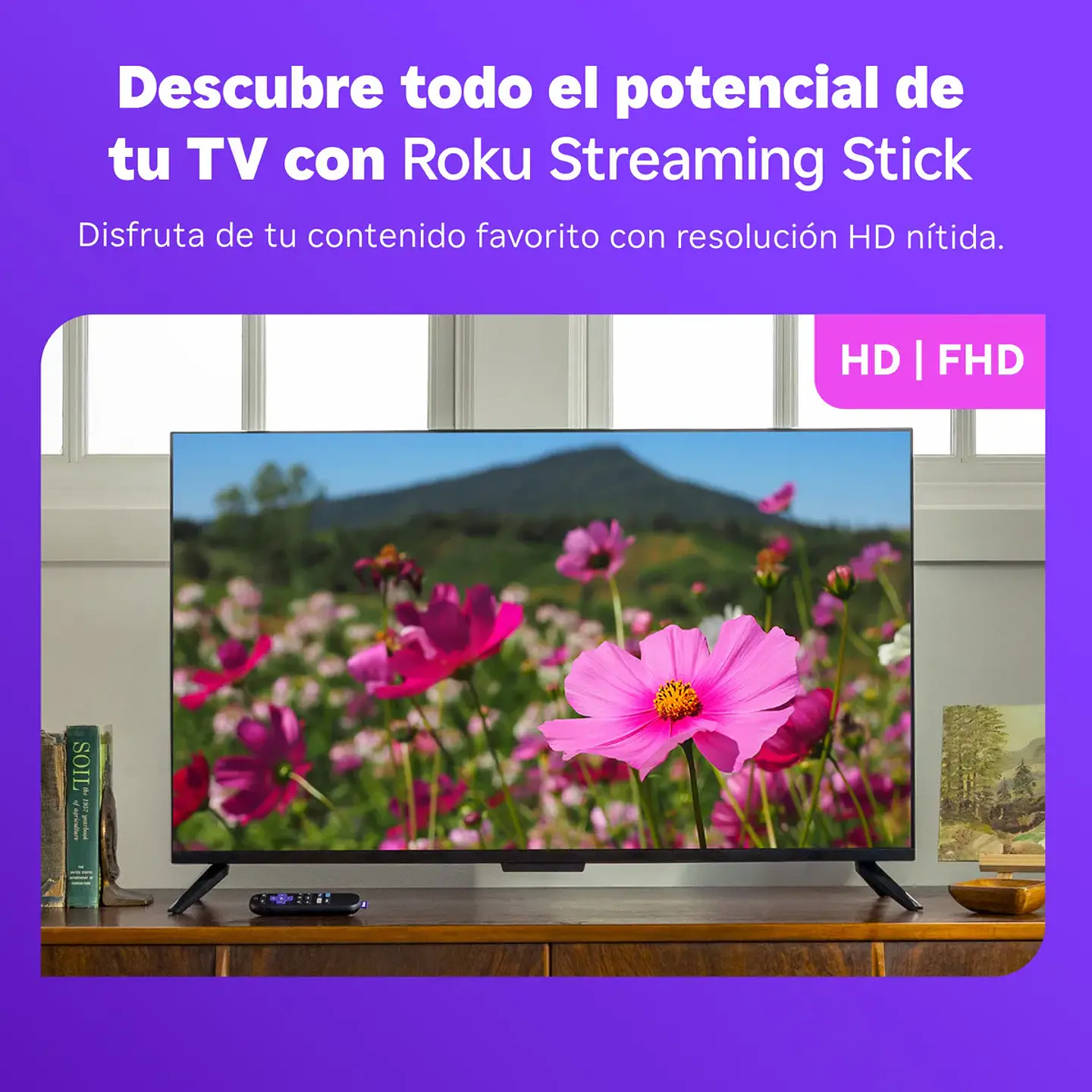 Roku Streaming Stick HD 2025 con Control por Voz 2