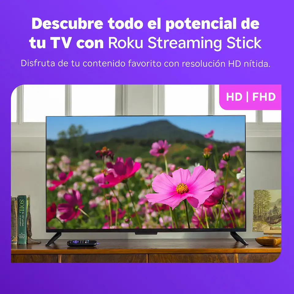 Roku Streaming Stick HD 2025 con Control por Voz 2