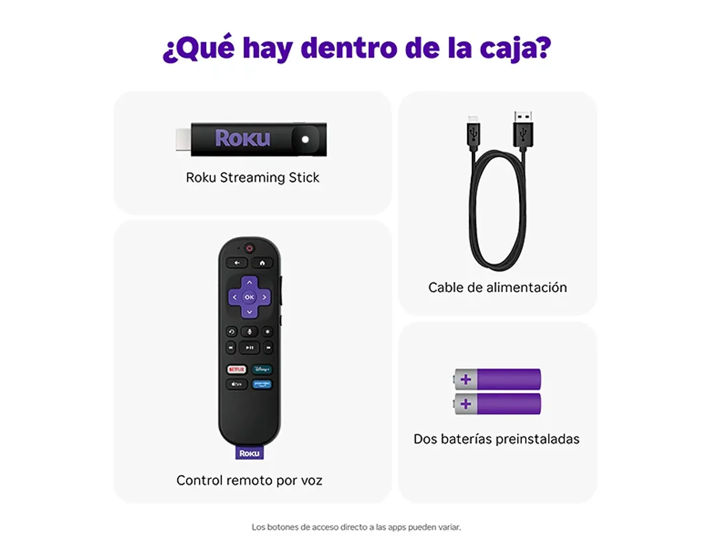 Roku Streaming Stick HD 2025 con Control por Voz 4