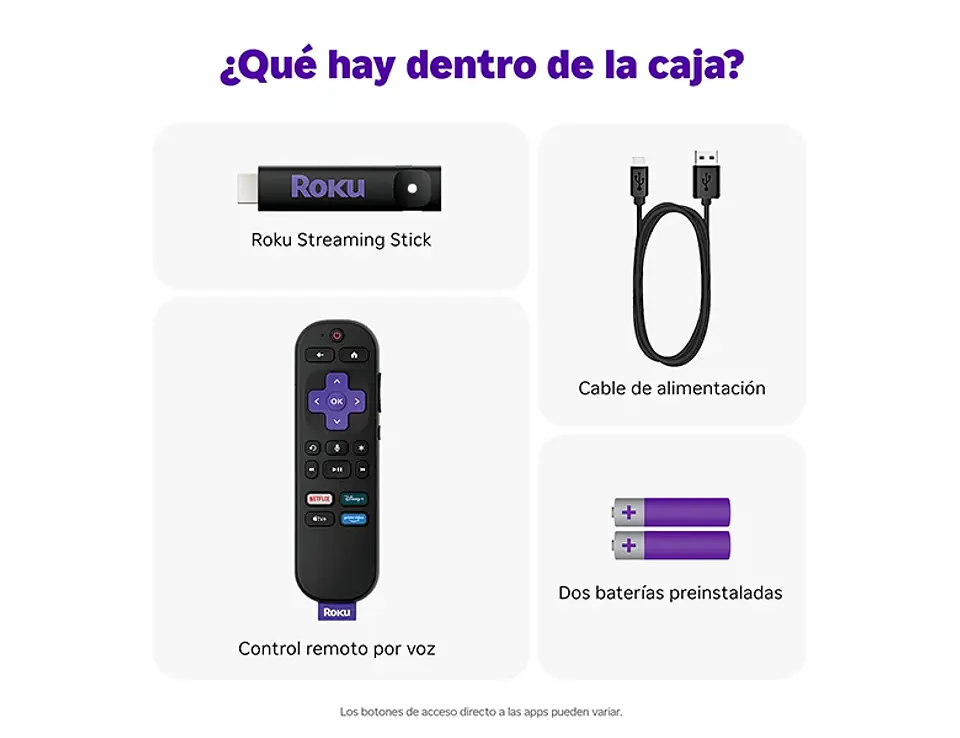 Roku Streaming Stick HD 2025 con Control por Voz 4