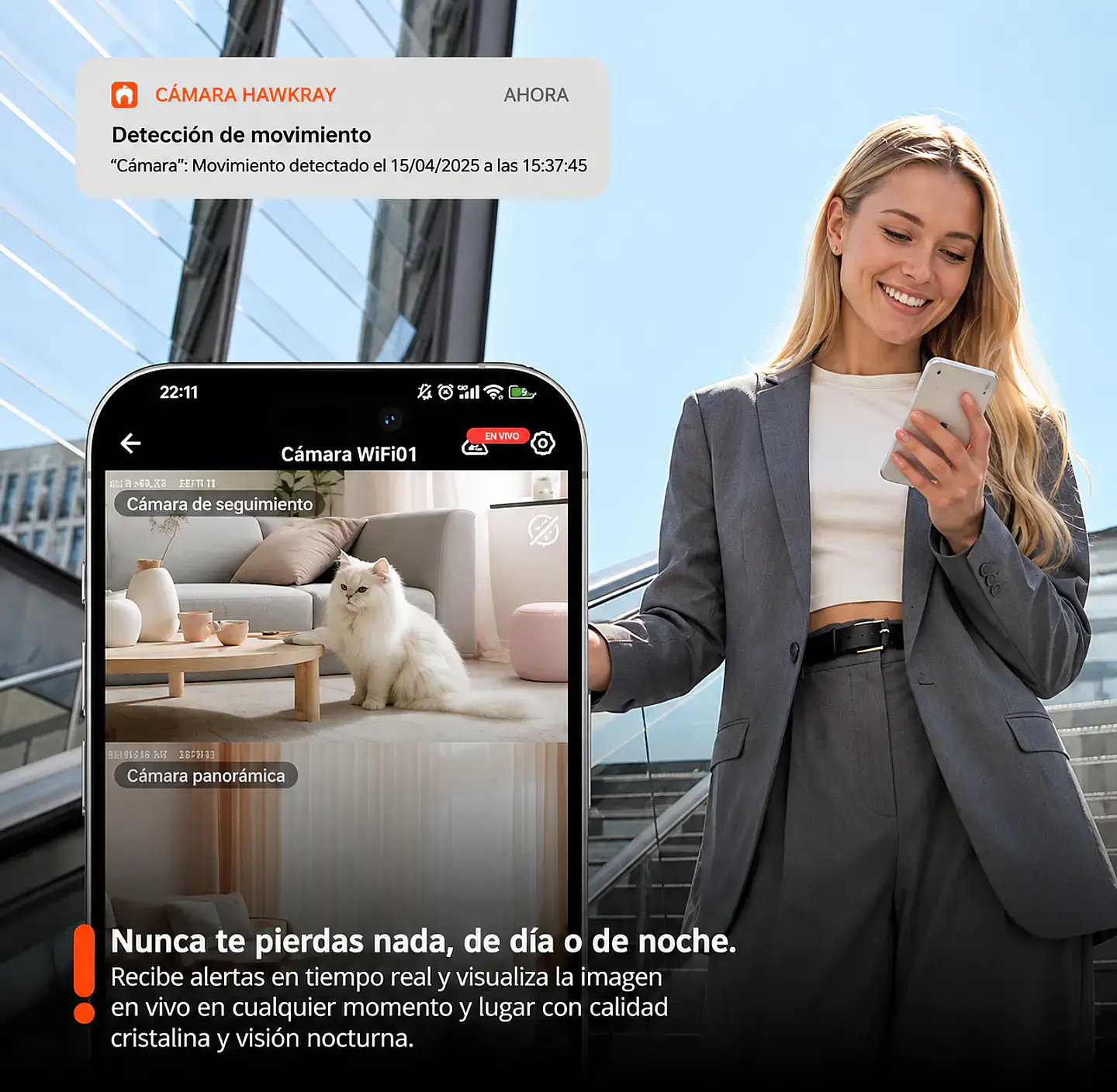 Cámara de Seguridad Wi-Fi Doble Z33 Exterior 360° Full HD 2