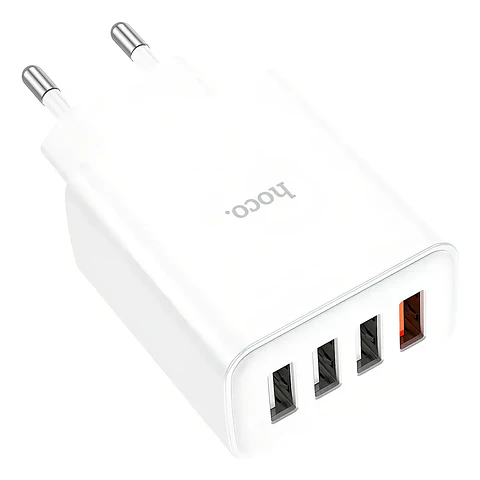 Cargador HOCO C102A 18W QC3.0 4 Puertos USB Carga Rápida