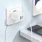 Cargador HOCO DC68 25W USB + USB-C Carga Rápida Certificado Blanco - Miniatura 2