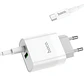 Cargador HOCO C80A 20W USB-C Carga Rápida + Cable USB-C a USB-C Blanco - Miniatura 3