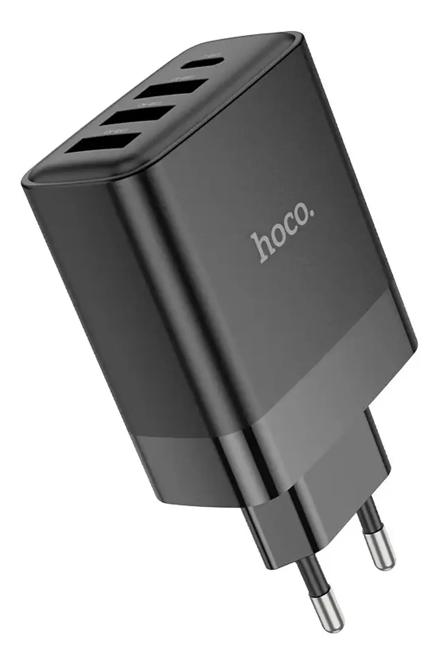 Cargador HOCO C127A 45W USB-C + 3 USB Carga Rápida Color Negro 3