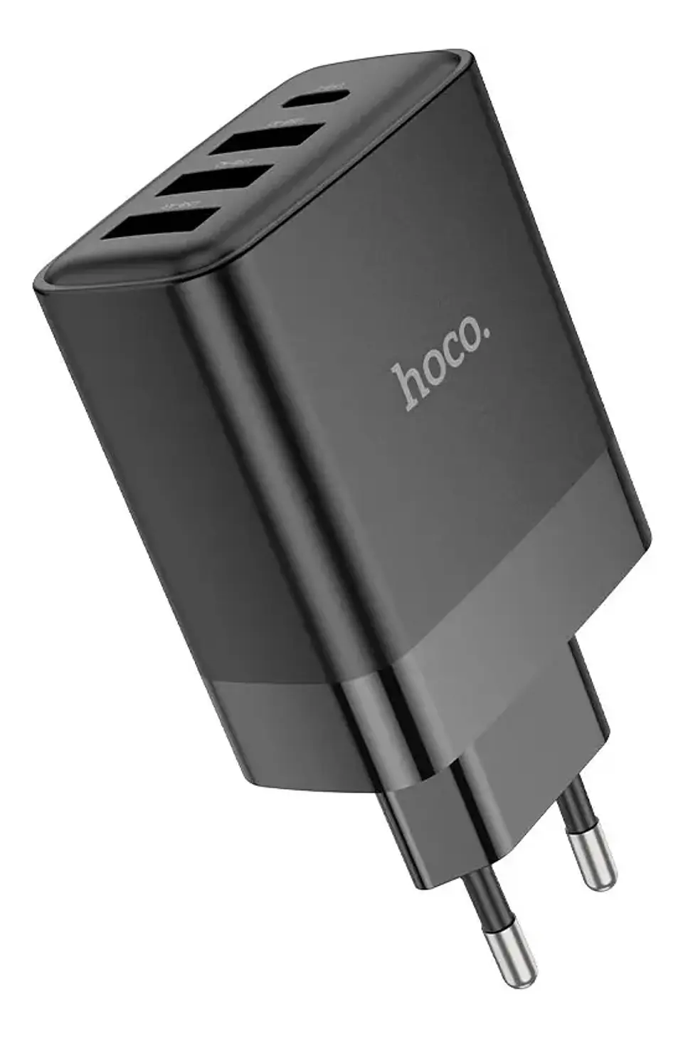 Cargador HOCO C127A 45W USB-C + 3 USB Carga Rápida Color Negro 3