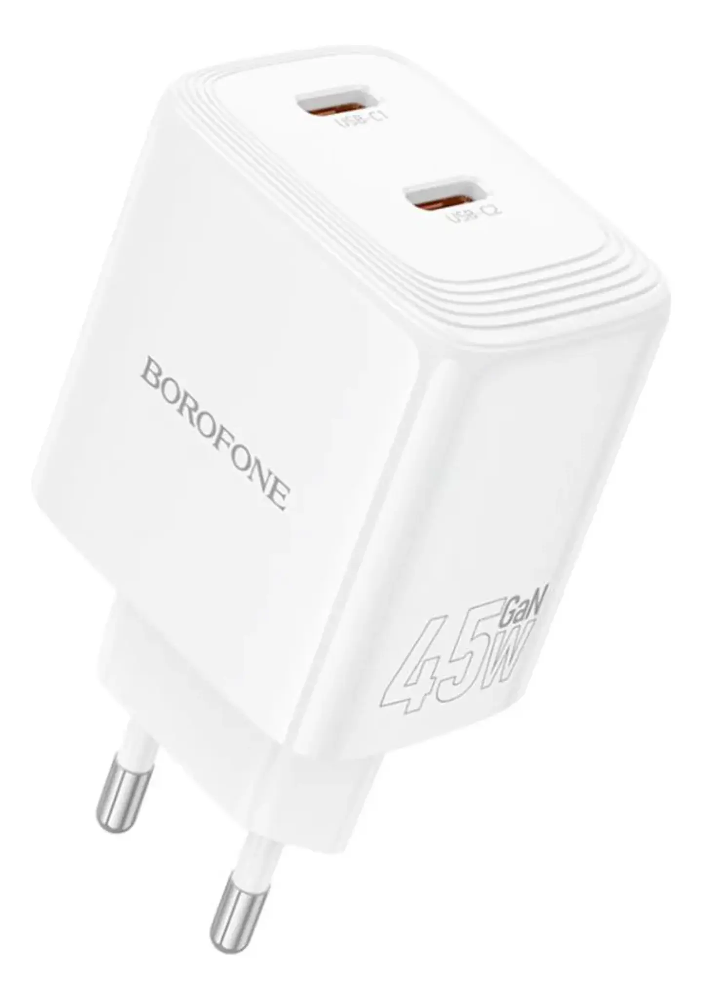 Cargador Borofone BN31 45W USB-C Dual Carga Rápida Blanco 1