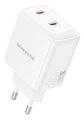 Cargador Borofone BN31 45W USB-C Dual Carga Rápida Blanco - Miniatura 1