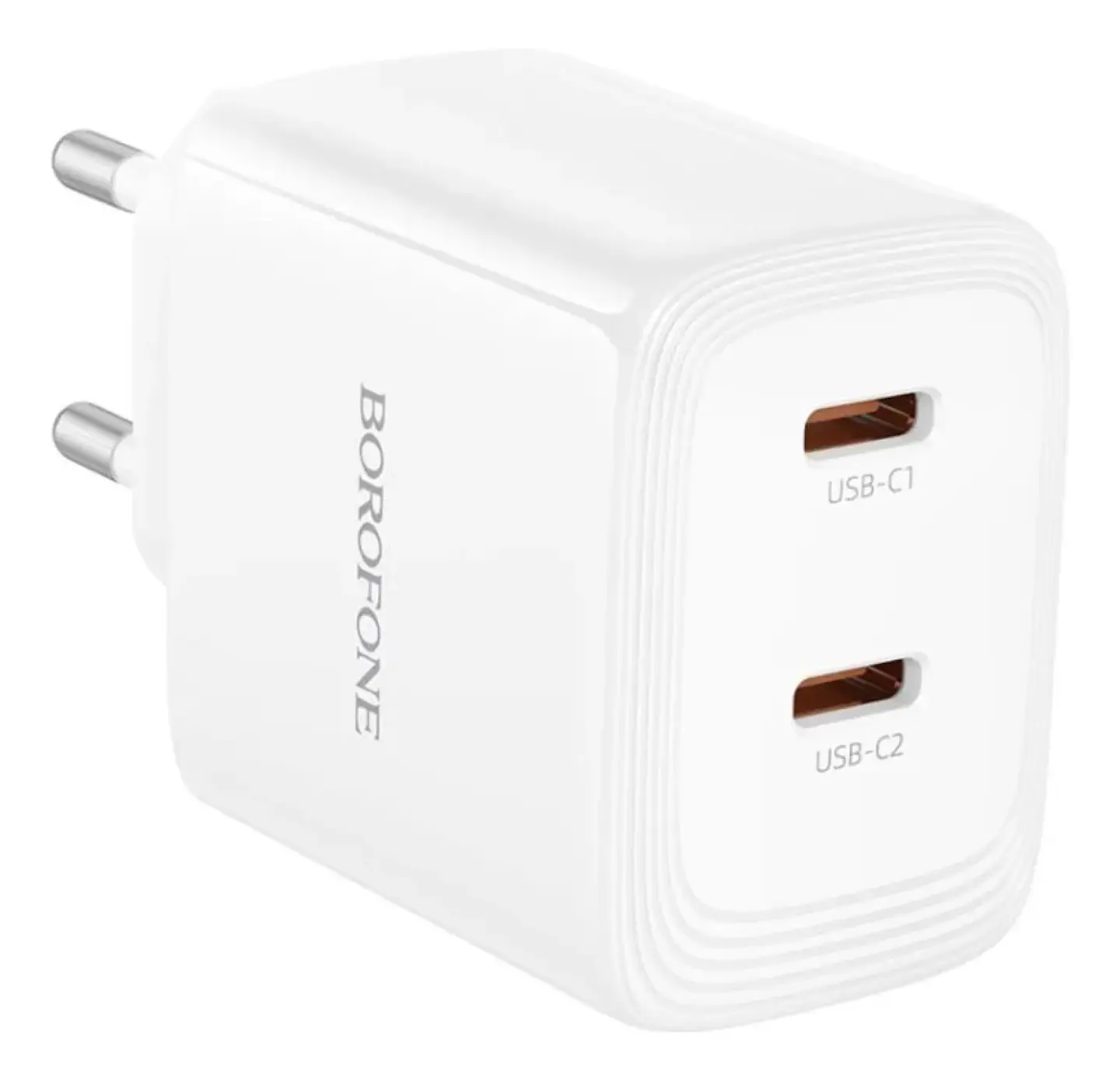 Cargador Borofone BN31 45W USB-C Dual Carga Rápida Blanco 3