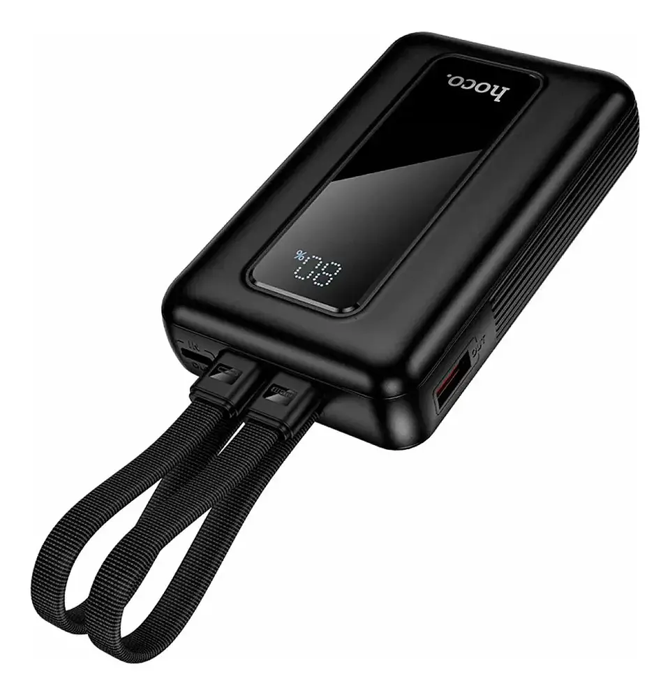 Power Bank HOCO J162 10000mAh Carga Rápida 22.5W con Cables Integrados y Pantalla LED 3