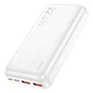 Power Bank HOCO 20000mAh 22.5W Carga Rápida Batería Portátil con Cable Blanco y Negro - Miniatura 2