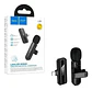 Micrófono Inalámbrico Lavalier Lightning 2.4G HOCO L20 Negro - Miniatura 1