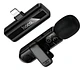 Micrófono Inalámbrico Lavalier Lightning 2.4G HOCO L20 Negro - Miniatura 2