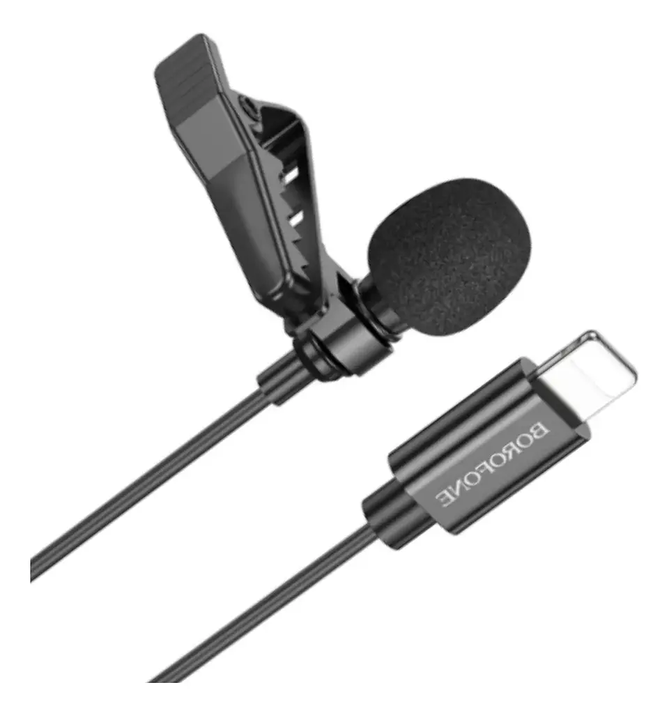 Micrófono Lavalier Borofone BFK11 Lightning 2 Metros 2