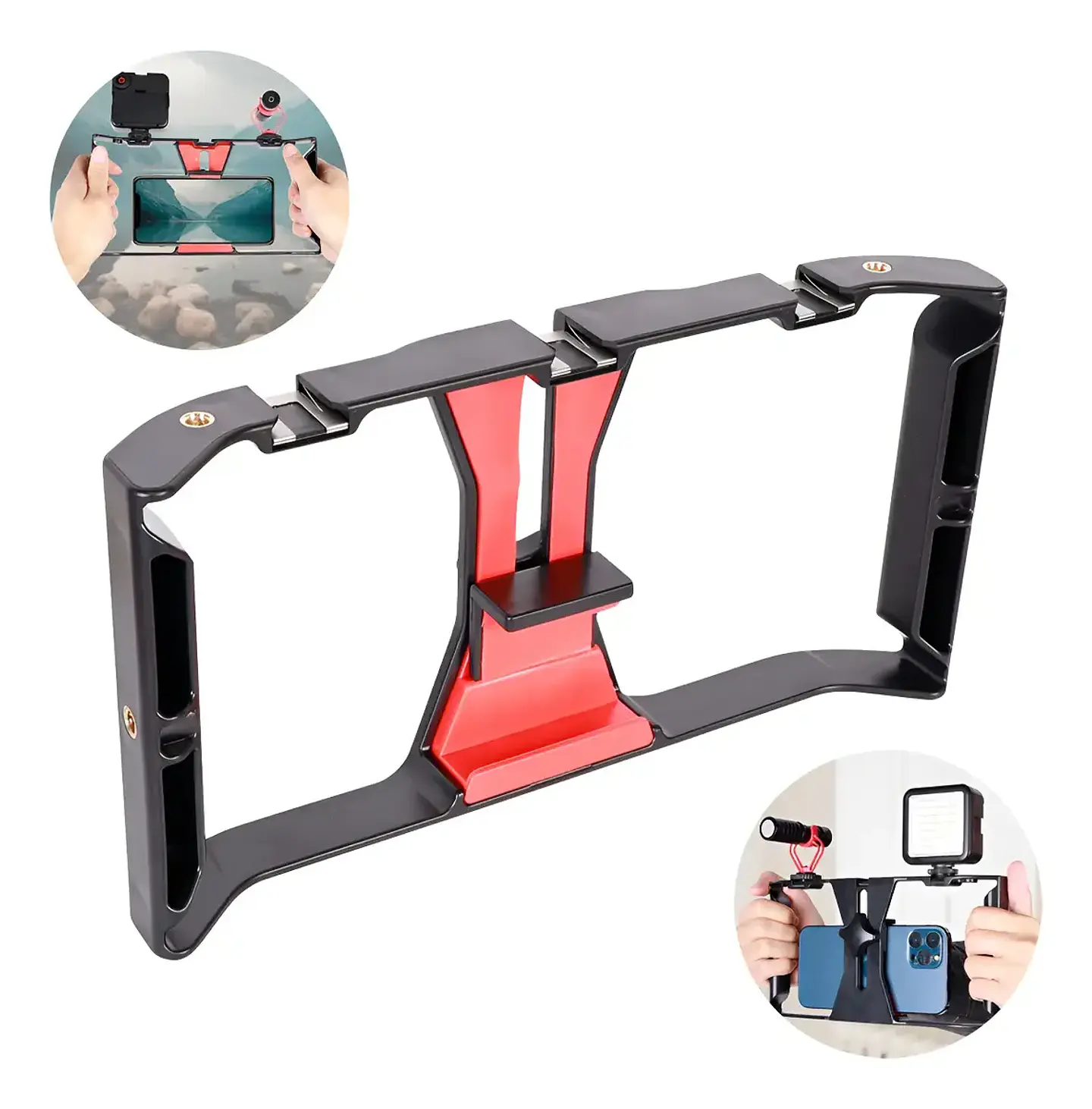 Estabilizador Video Rig para Smartphone Universal con Doble Agarre Negro 1