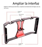 Estabilizador Video Rig para Smartphone Universal con Doble Agarre Negro - Miniatura 3