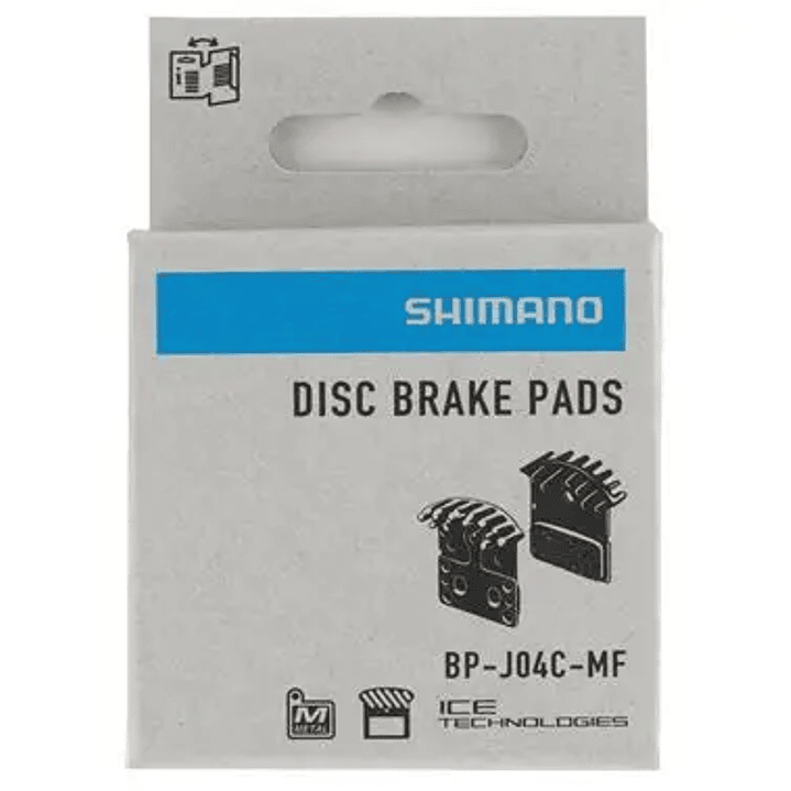 Pastillas de freno metálicas Shimano, 2 pistones, BP-J04C-MF 1