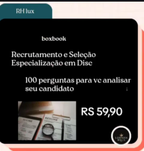 BOX BOOK RECRUT E SELEÇÃO ESPECIALIZACAO EM DISC 