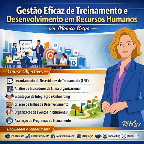Curso online Gestão Eficaz de Treinamento e Desenvolvimento em RH