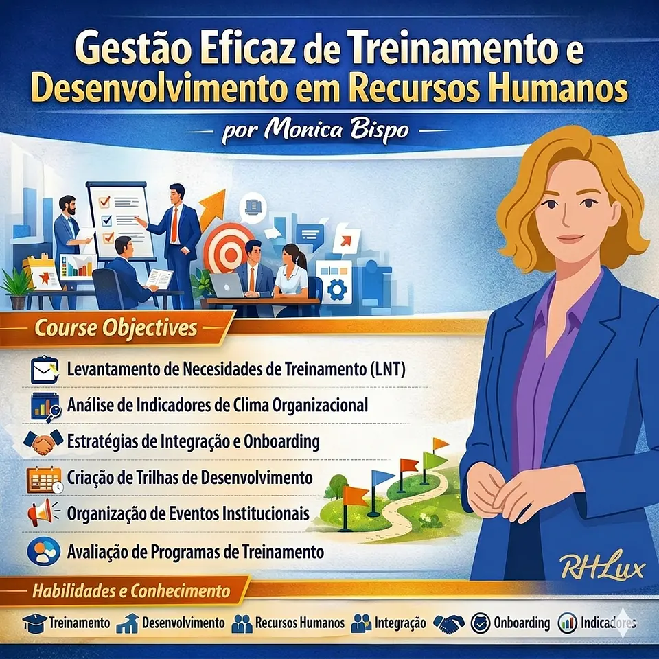 Curso online Gestão Eficaz de Treinamento e Desenvolvimento em RH 1