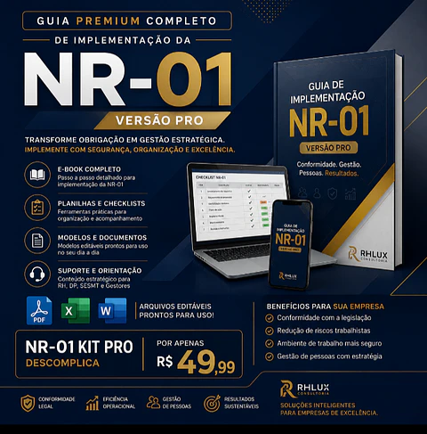 Guia Premium Completo de Implementação da NR-01 Versão PRO