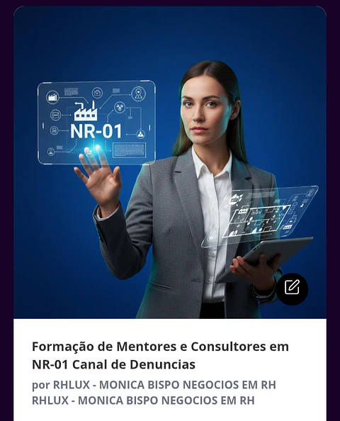 formação em consultora Nr01 Canal de denuncia 