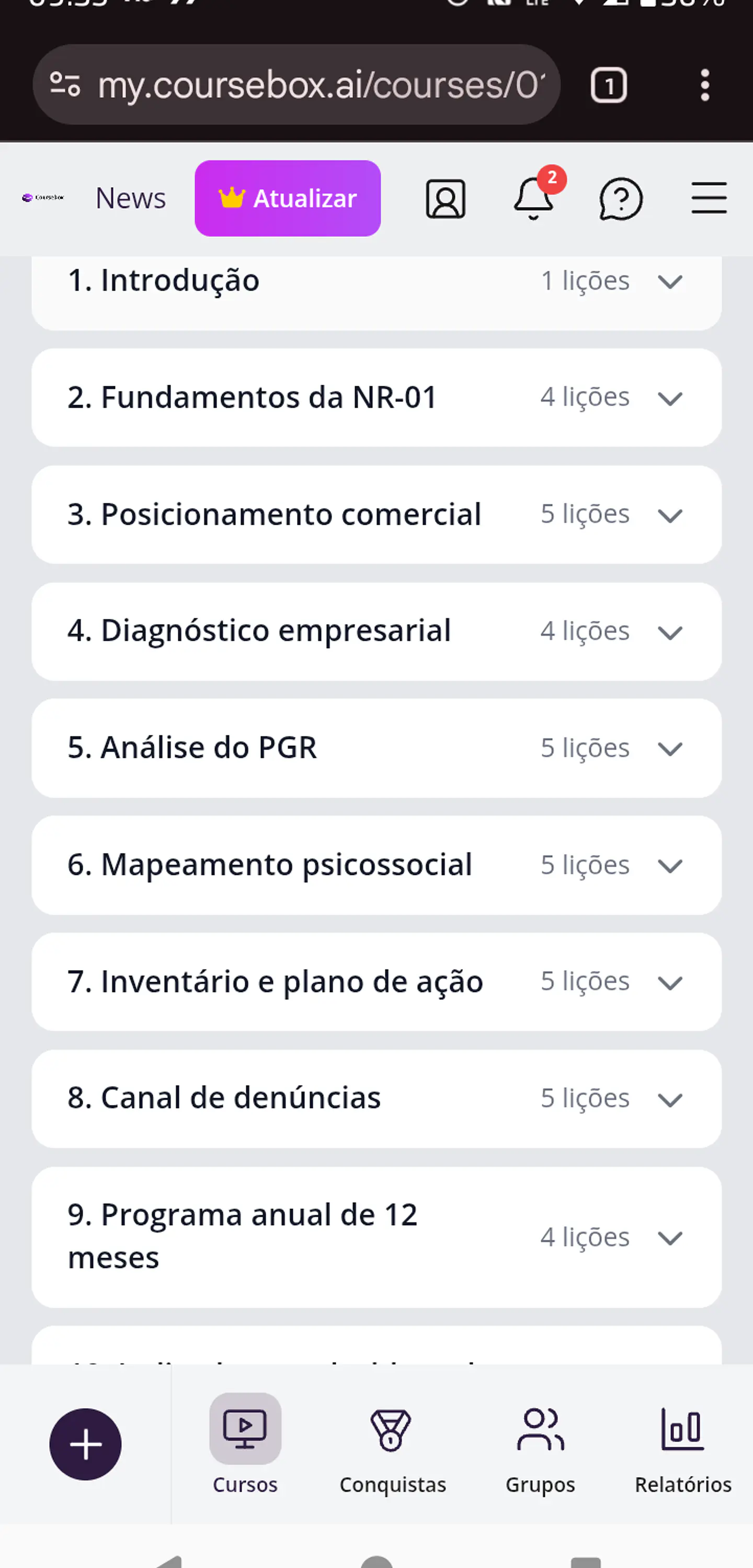 formação em consultora Nr01 Canal de denuncia  2