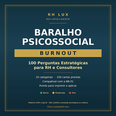 BARALHO PSICOSSOCIAL – BURNOUT PDF DIGITAL  MODELO AZUL MARINHO 