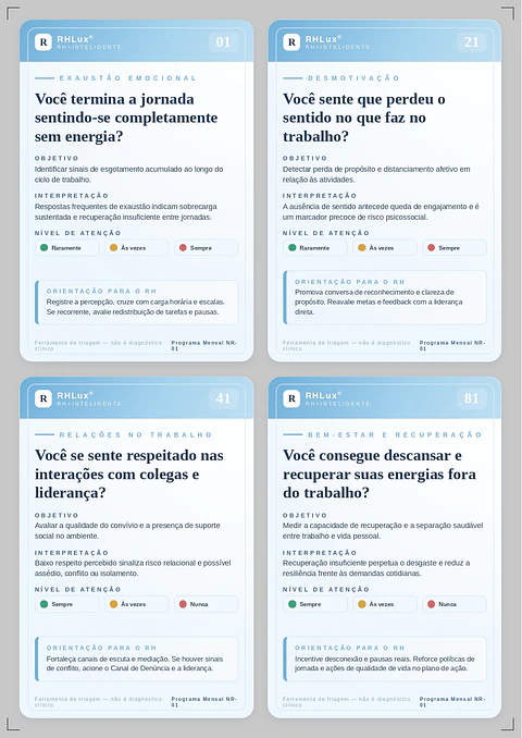 BARALHO PSICOSSOCIAL – BURNOUT -CARDS  BUONORT - 