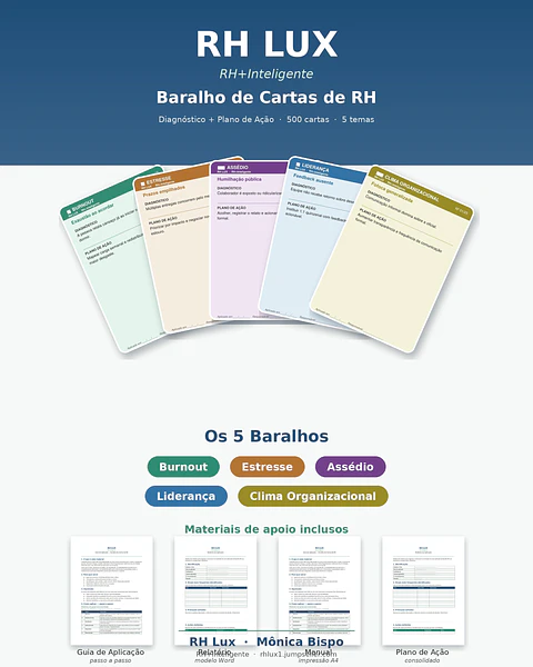 Baralho de Cartas de Recursos Humanos 