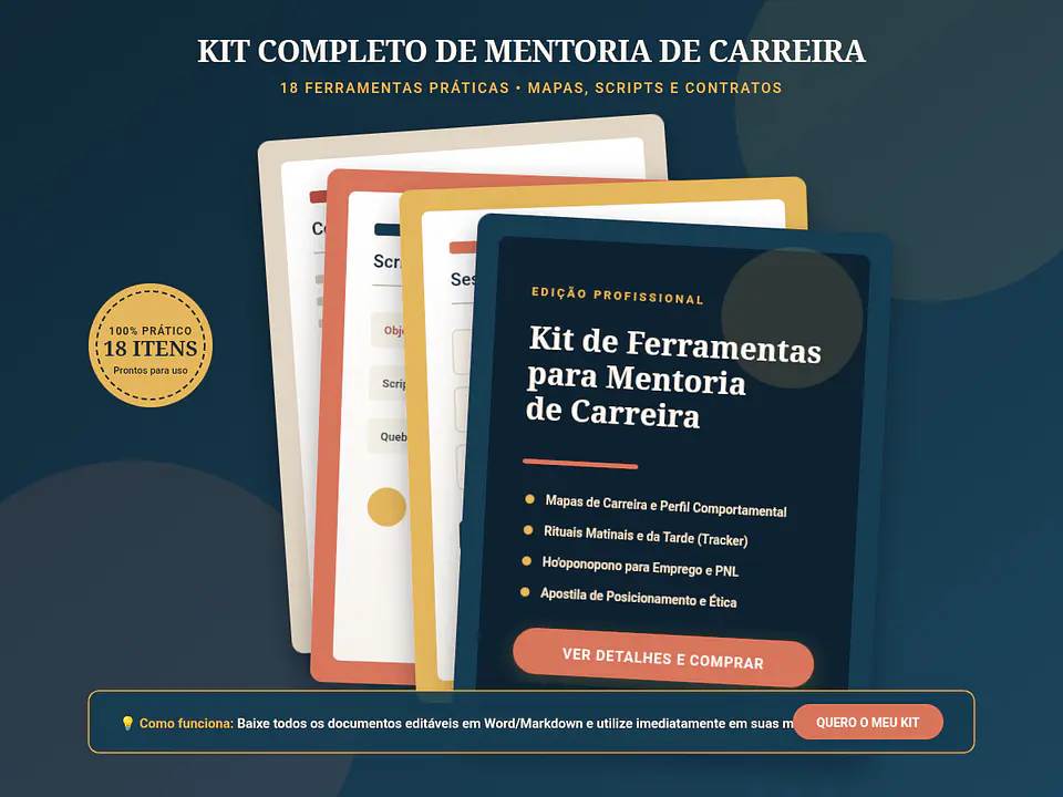 Kit  Completo de Ferramentas para Mentorias de Carreira ProMax  2