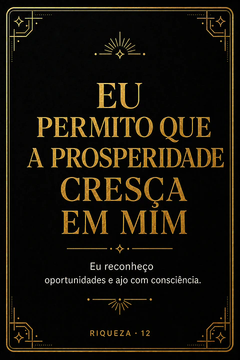Baralho de Afirmações — Poder, Prosperidade e Presença