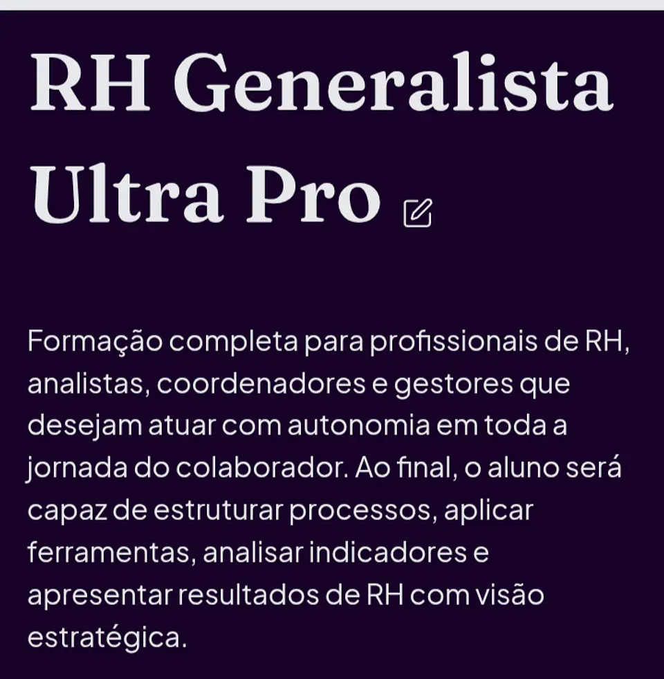 Curso RhGeneralista UltraPro 1