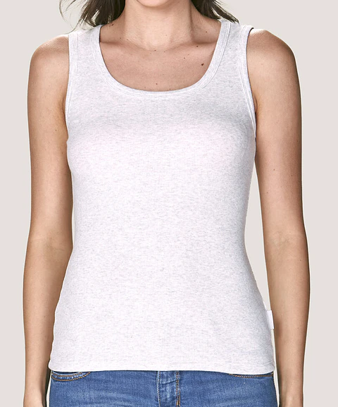 Camiseta Cotton Rib Sin Mangas