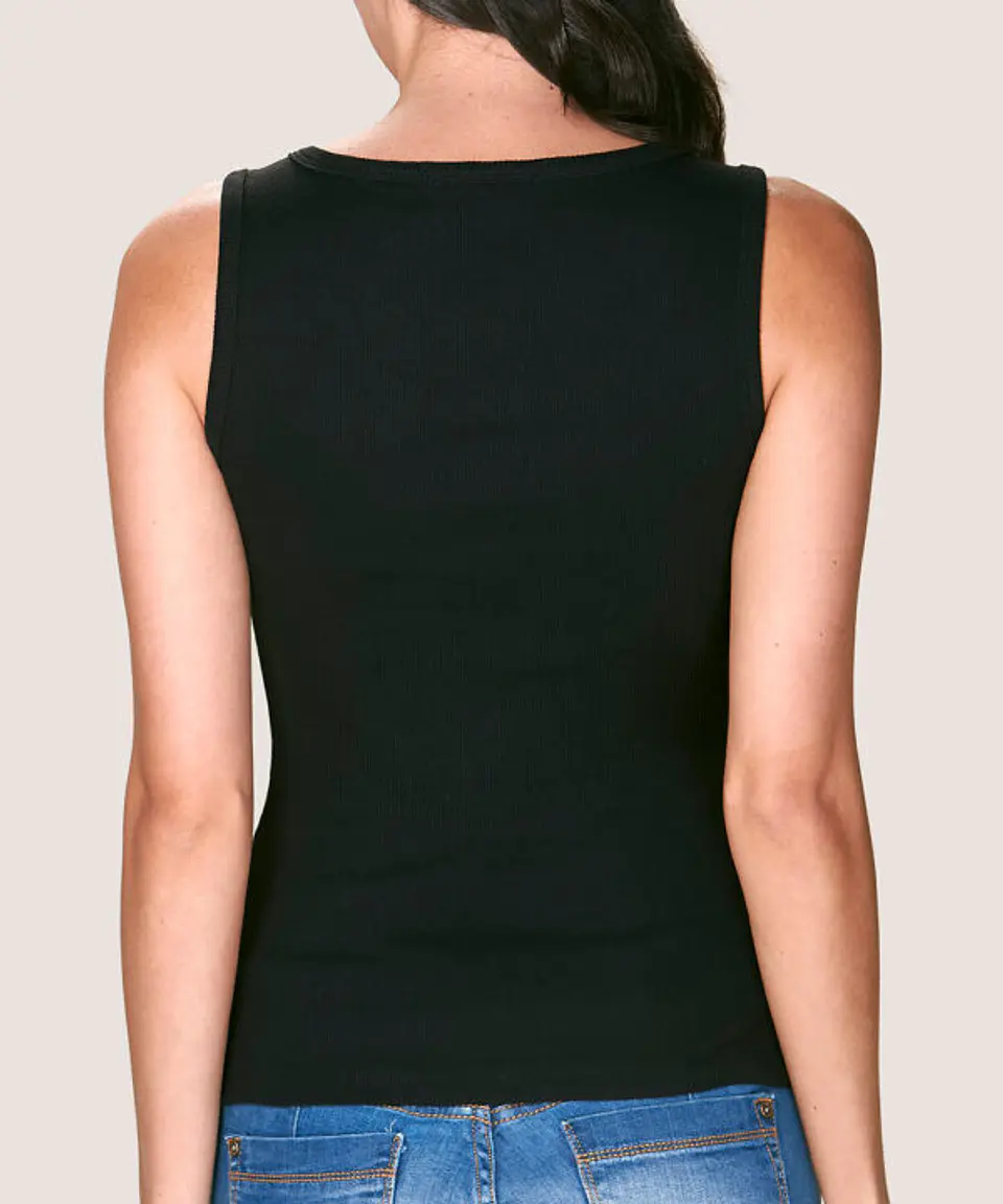 Camiseta Cotton Rib Sin Mangas 2