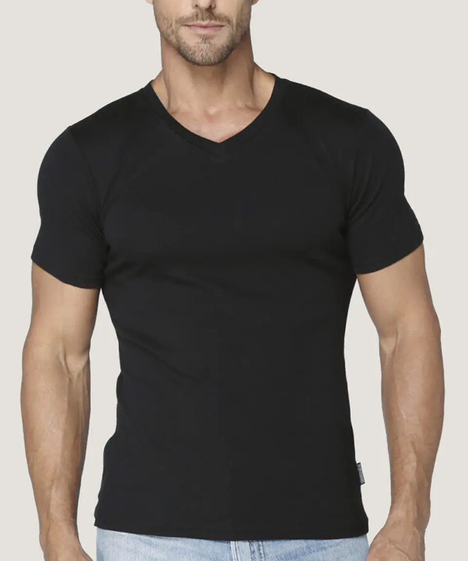 Camiseta Cotton Cuello en V 1